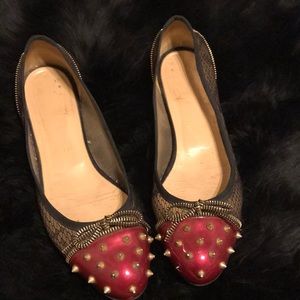 Louboutins!  Lace and studded!